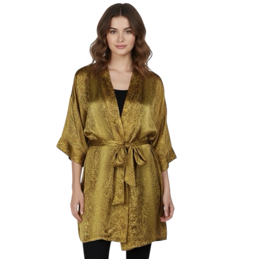 NWT BCBGMAXAZRIA snake print kimono size XS-S‎